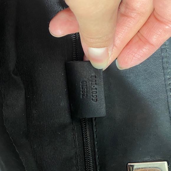 AUTHENTIC Gucci Black Monogram Canvas Tote Bucket Bag - Picture 8 of 11